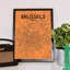 Brussels City Map - No Frame Print-1107039108