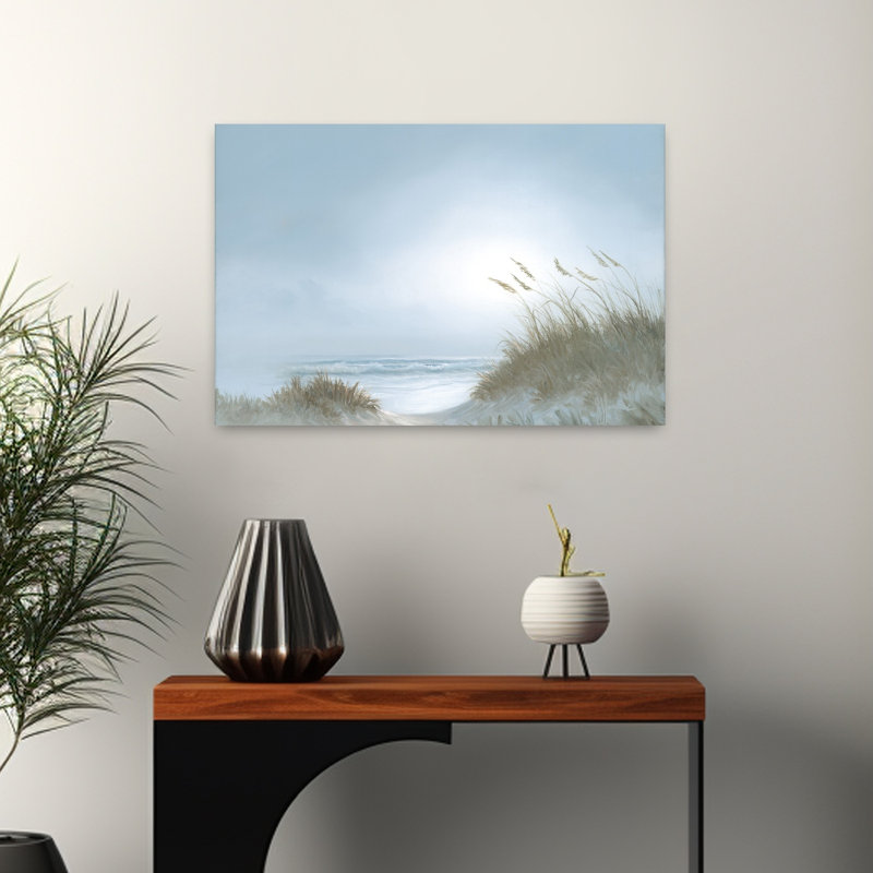 Misty Morning Dunes, art côtier abstrait, H 16 po x l 24 po