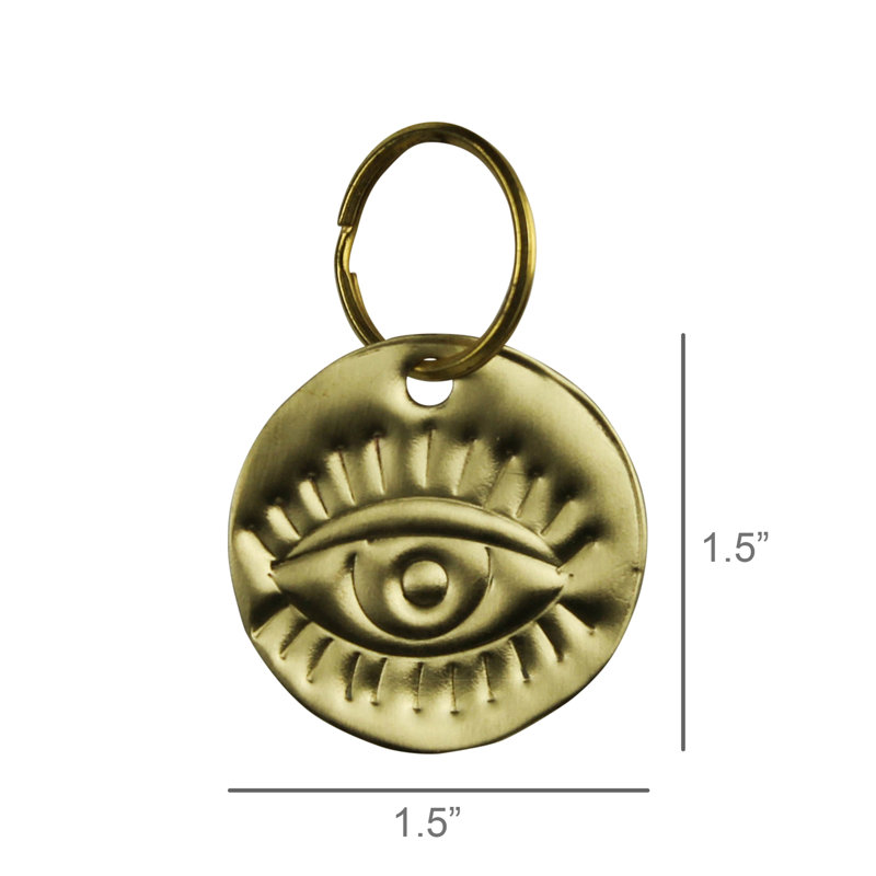 Pressed Brass Keychain - Eye