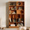 Bibliothèque pour chat avec cubes d'escalade et tablettes de rangement