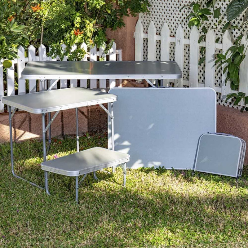 Jaicee 120cm Rectangular Folding Table, Grey