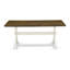 Ensemble de coin repas 3 pièces pour petits espaces comprenant une table de salle à manger rectangulaire avec pieds en X et 2 bancs de table, lin blanc-1111043095-1111043093-1111043563