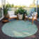 Machine Washable Indoor/Outdoor Xhevrie Teal Rug