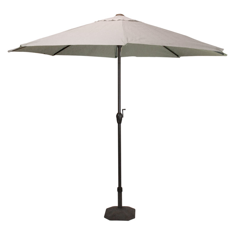 Parasol de marché pour l'extérieur avec manivelle, Taupe