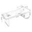 Bureau blanc / blanc + beige pierre rectangulaire + bois manufacturé avec 3 tiroirs-1461635365-1461635364