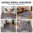 Labarbera Machine Washable Charcoal/Red Non-Slip Backing Area Rug-1377154033