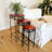 3 Piece Wood Top Nesting Table Set
