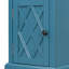 Table de bout à chargement classique bleu marine avec ports USB, table d'appoint avec armoire de rangement et tiroir