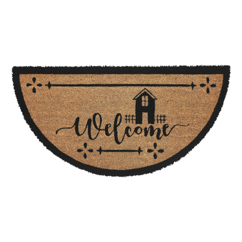 Tapis festif demi-cercle 16,5 x 33 po