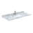54" Single Countertop in White Carrara Marble with Square Sink and Backsplash