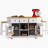 53Inch Large Kitchen Island With 2 Bar Stools, Power Outlet,Door Internal Storage Rack, Kitchen Storage Cart On 5 Wheels With Drop Leaf, 5 Open Side Racks, 3 Drawers, For Kitchen,Dining Room,White-1699092025