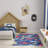 Arranjeet Machine Washable Navy Multicolor Indoor Rug-107264559