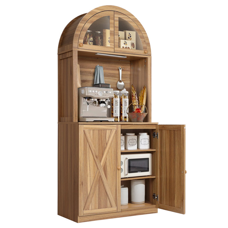 Armoire de rangement en bois 71 po, Noyer