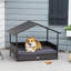 Niche pour chien en rotin avec coussin imperméable PawHut Wicker-787628747-787628741