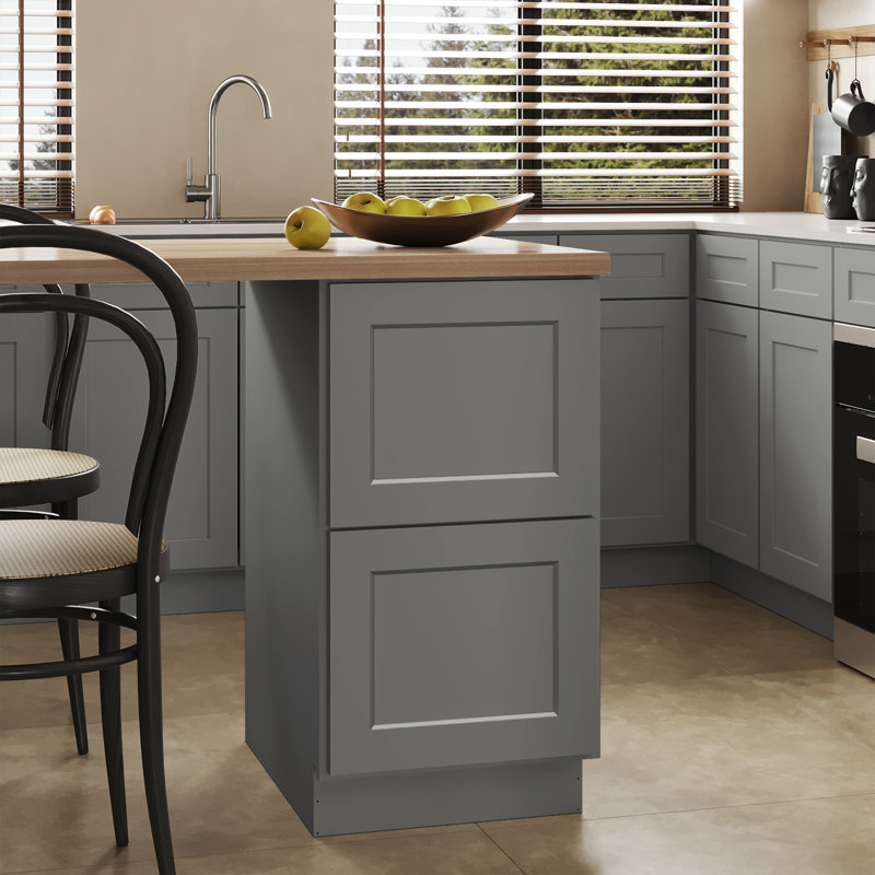 Armoire Homlux, H 34,5 po x l 18 po, Shaker Greystone