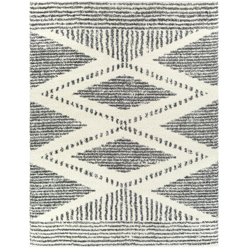 Isavela noir / crème Casen Southwestern, Rectangle 9 pi x 12 pi