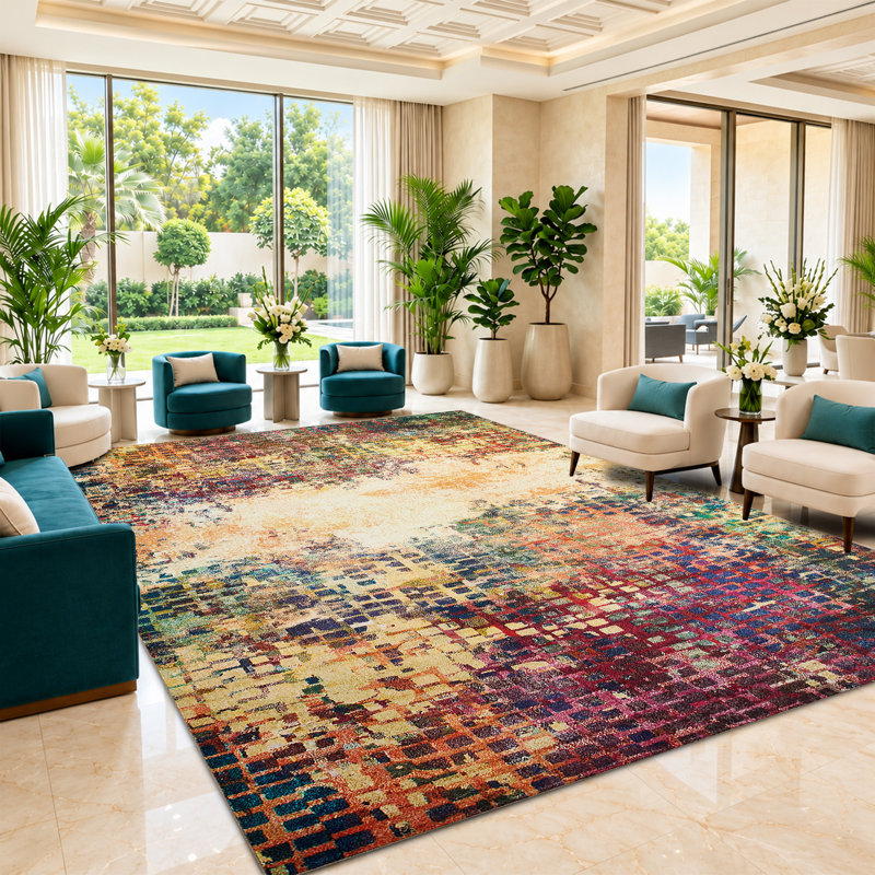 Camilla Vintage Look Shaggy Washable Area Rug, Rectangle 80 x 150cm
