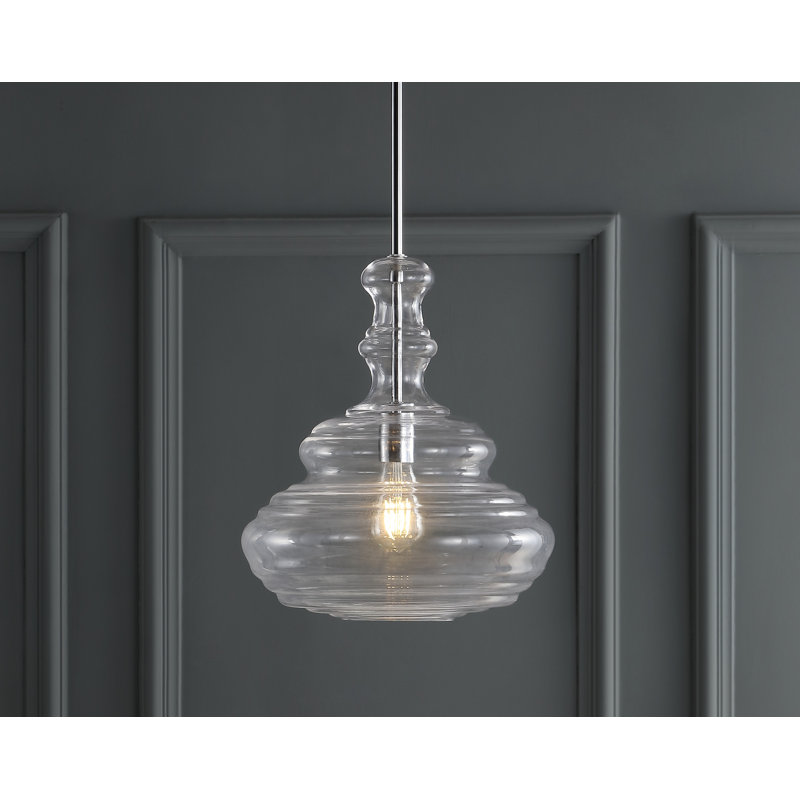 Luminaire suspendu simple à 1 lumière Gumbranch, Chrome