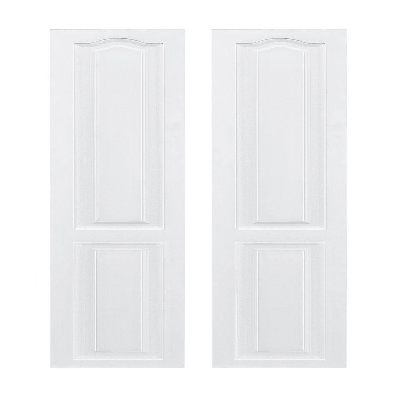 Porte de grange blanche coulissante double en panneaux de fibres à densité moyenne de 3/4 po d'épaisseur 48 po x 80 po avec quincaillerie