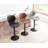 Enmond Swivel Adjustable Height Counter & Bar Stool with Metal Frame and Round Footrest, Faux Leather Counter Stool for Kitchen Island-1103858744