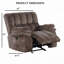 Fauteuil inclinable et oscillant brun foncé-1170910566