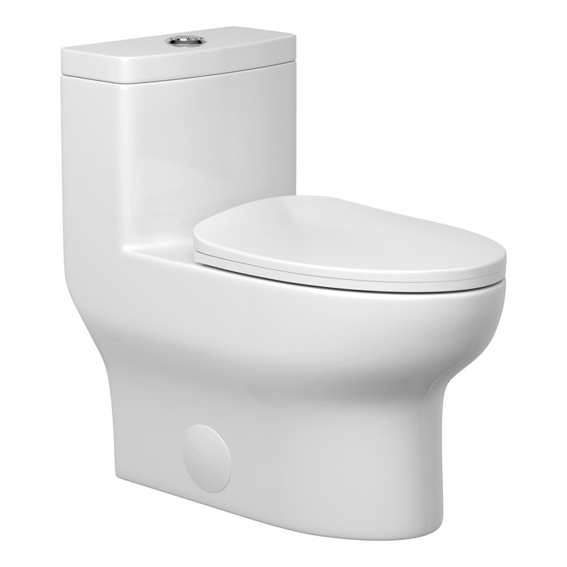 Toilette allongée une pièce à double chasse au plancher 1,16 / GPF Lordear (siège inclus)