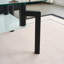 Table basse rectangulaire moderne en verre noir