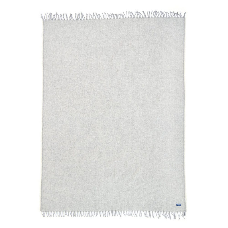 Ashby Wool Throw Blanket, White
