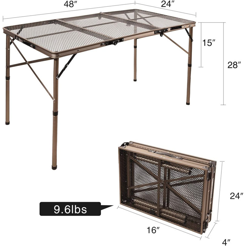 Table de camping Keirrah, Champagne, L 24 po x L 36 po x H 28 po
