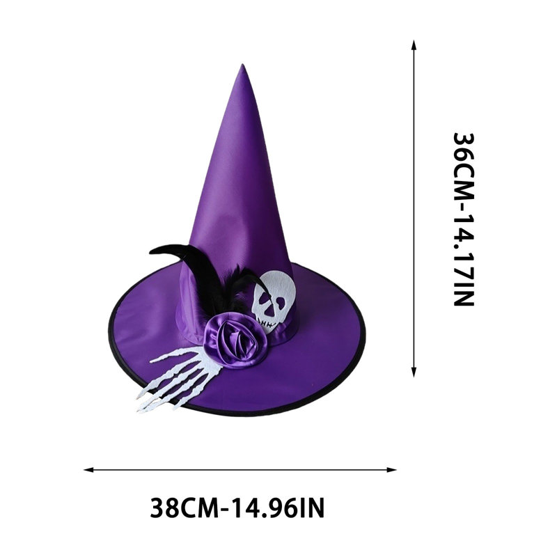 Décoration d'Halloween Chapeau de sorcière d'Halloween Déguisement de sorcière pour adultes, MRA