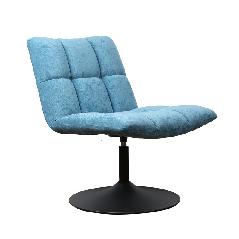 Birt Upholstered Swivel Accent Chair, Blue