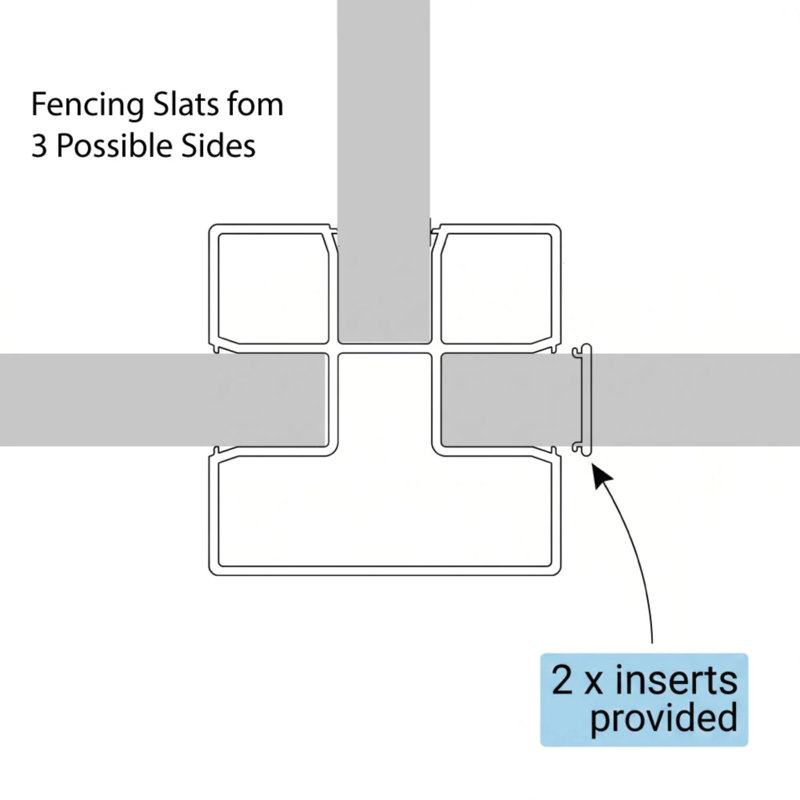 Thisiswholesale Aluminum Hinge, 50mm × 20mm × 1770mm, Anthracite Grey