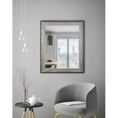 Caseyville Wood Flat Wall Mirror
