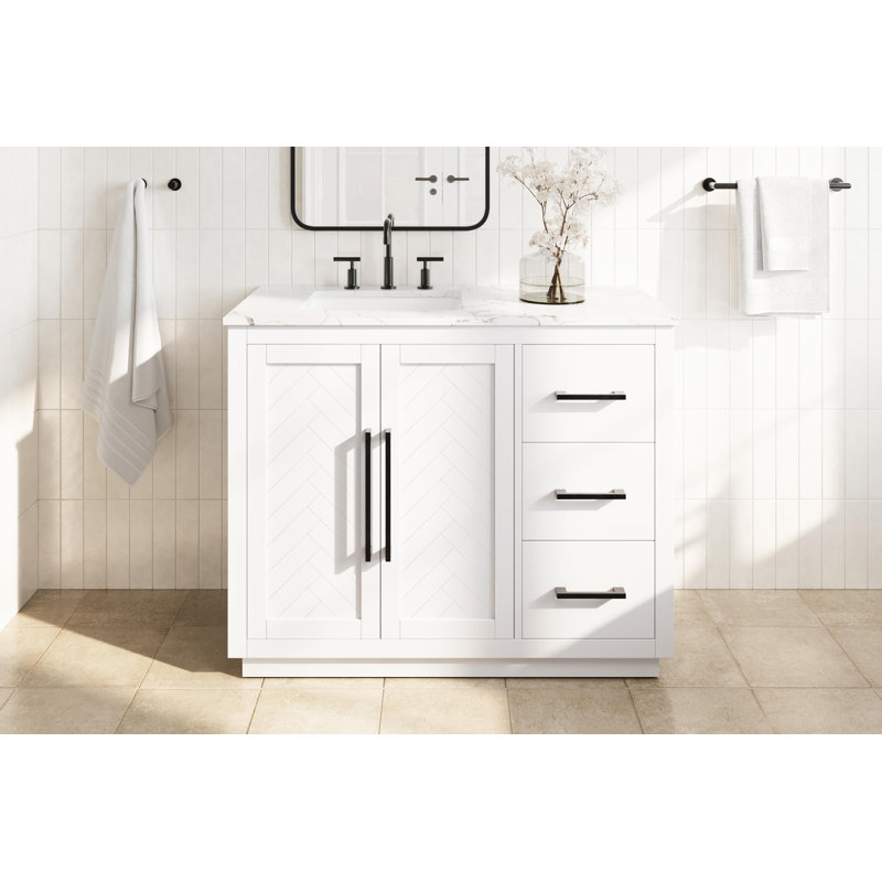 Meuble-lavabo simple 42 po, Blanc
