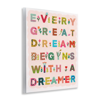 Every Great Dream Wall Plaque, design by Kamdon Kreations