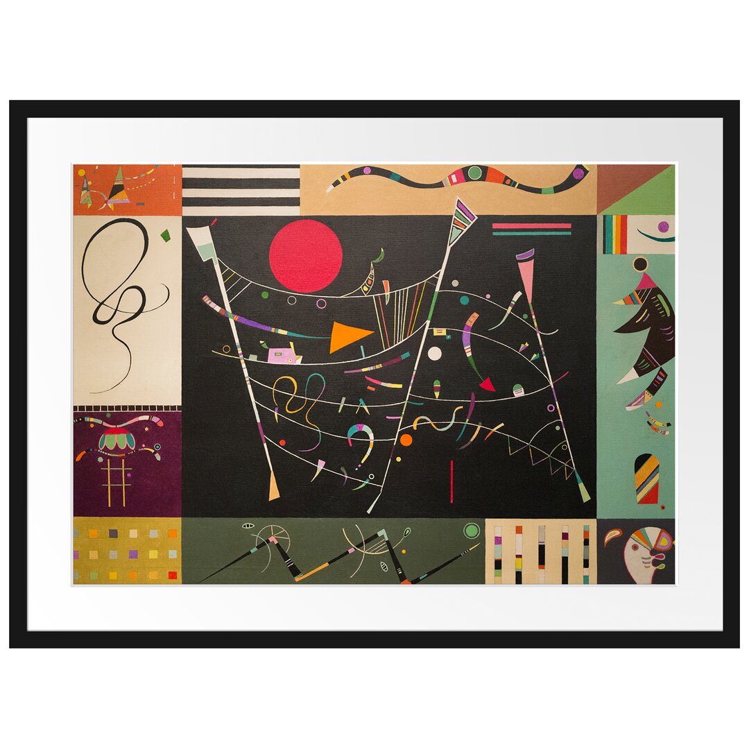 Wassily Kandinsky - Studie Für Das Ensemble - Im Bilderrahmen Mit Galerie-Passepartout