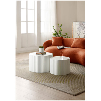 Mid-Century Modern Curved Sofa in Brown Bouclé Fabric, 93.6" Oversized Living Room Couch