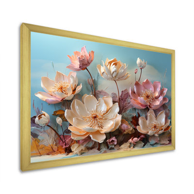 Fleur de lotus rose moderne - impression