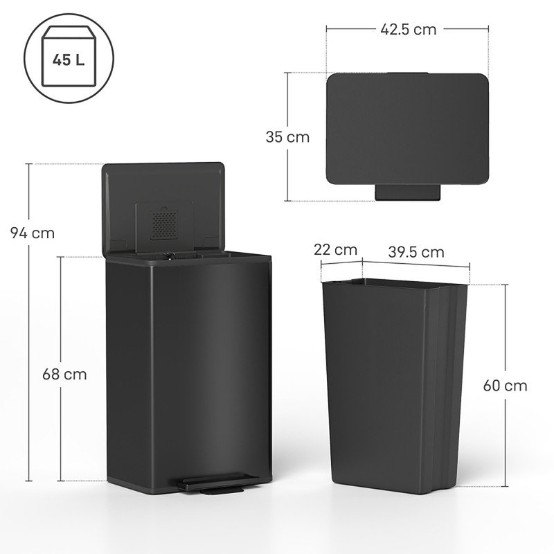Stainless Steel Kitchen Trash Can
