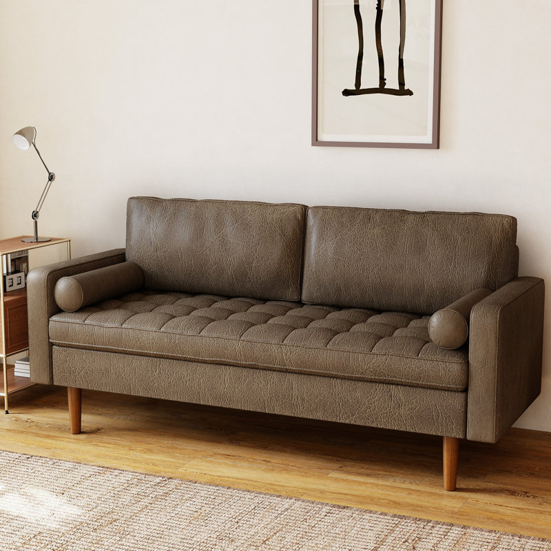 Causeuse Matheny 70 'Mid-Century, Brun foncé