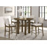 Framlingham 5-piece Round Counter Height Dining Room Set Brown