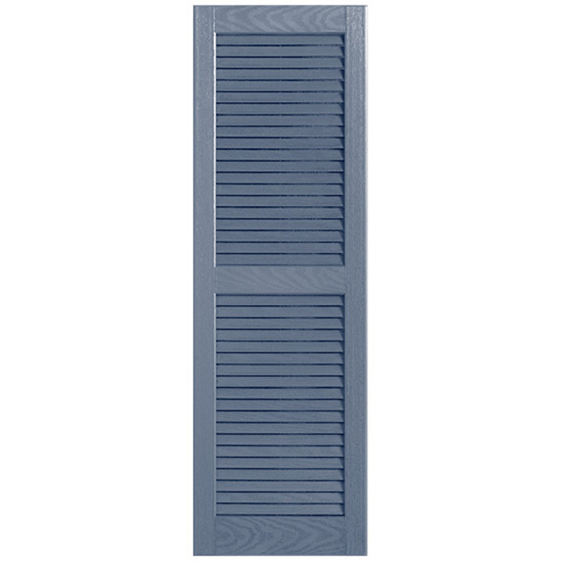 Paire de volets à persiennes droites, 64 po, Bleu, 12 po
