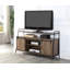Meuble télé rustique rustique en chêne de 152 cm avec structure métallique de style tuyau, meuble de rangement pour salon
