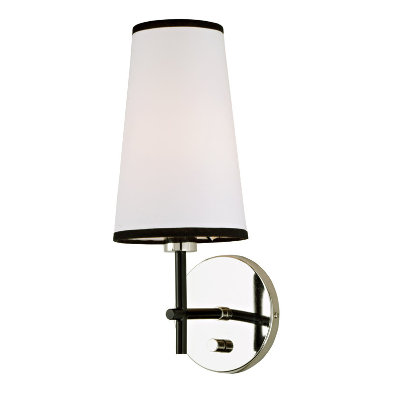 Mortimer Armed Sconce, Polished Nickel