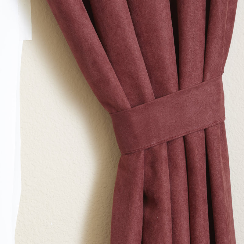 Paire de panneaux synthétiques Crownfield, l 52 po x L 108 po, Vin rouge