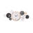 42.76" Black White Metal Free Form Wall Clocks