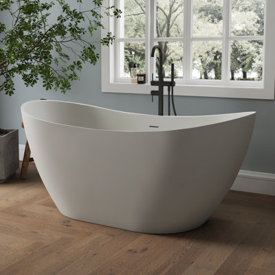 Baignoire de trempage autoportante en acrylique 60 po Tidal