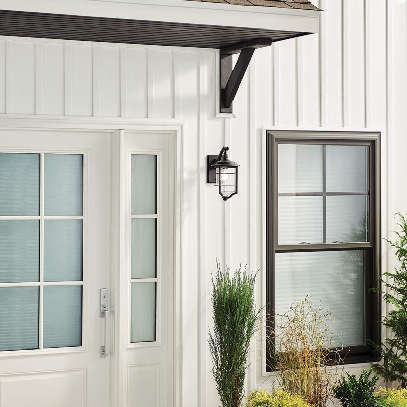 Millcreek Black Outdoor Wall Lantern, 33.7cm H x 17.8cm W x 23cm D