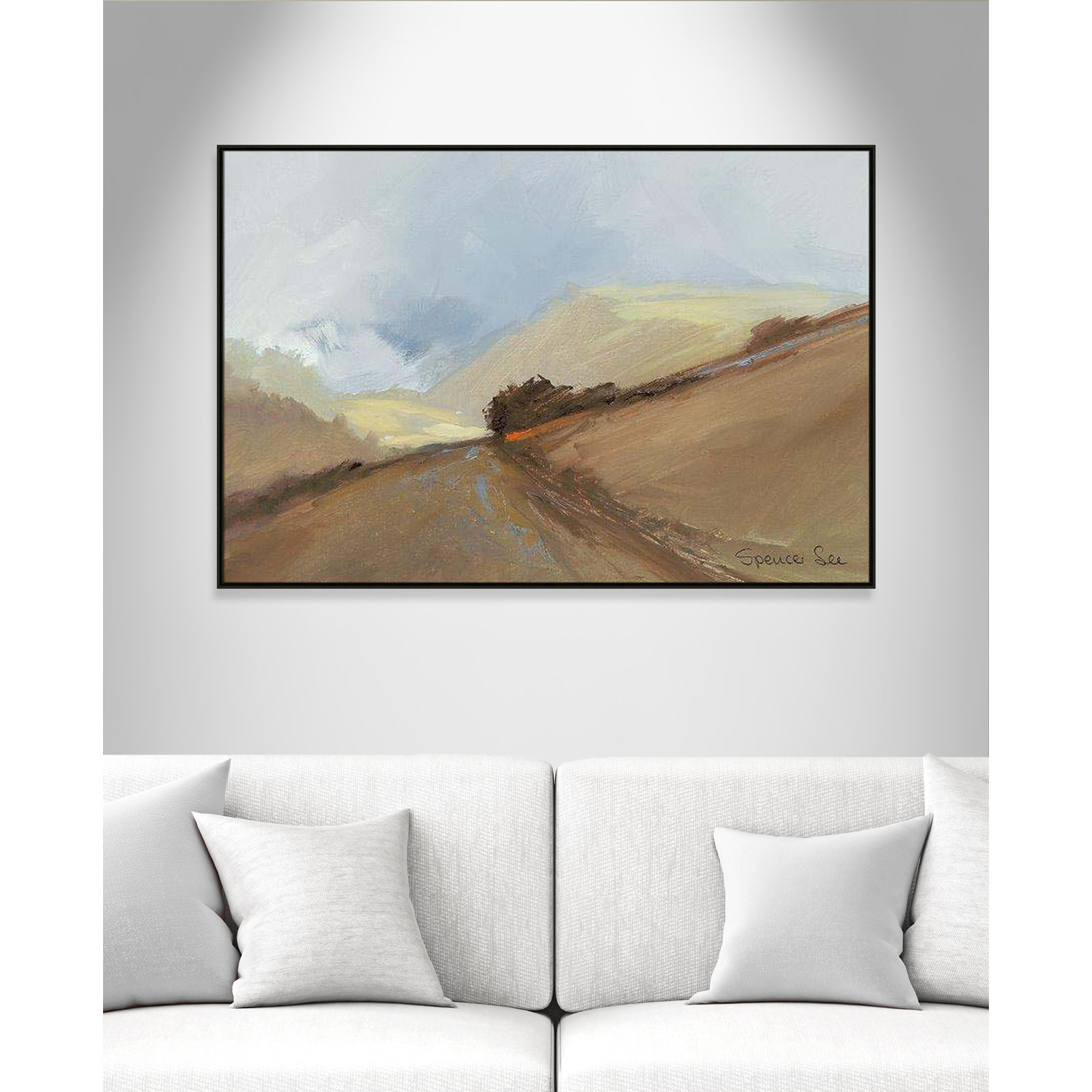Heaven And Earth II by Spencer Lee, Espresso Framed, 41.5'' H x 61.5'' W x 2'' D