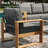  4 Pieces Aluminum Patio Furniture Set With Coffee Table, Oversized Seat With Hight Back Outdoor Conversation Sets-321630576